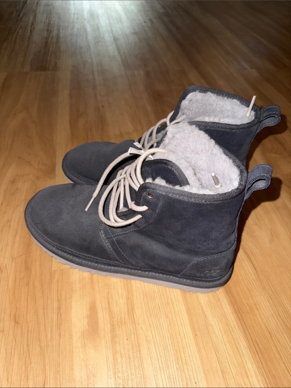 Ugg Boot, black with grey interior, women’s size 9